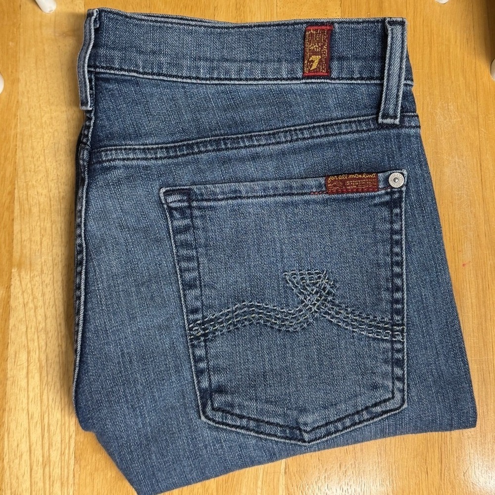 7‎ For All Mankind Jeans 32 Long Roxanne Slim Skinny Fit Low Rise Stretch